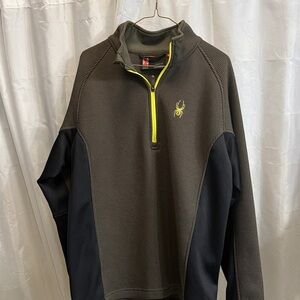 Spyder Black and Olive green Jacket with Yellow Accents